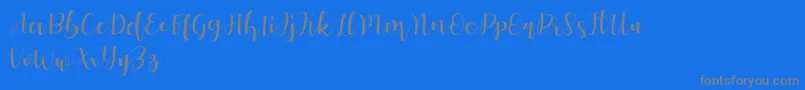 Autery Font – Gray Fonts on Blue Background