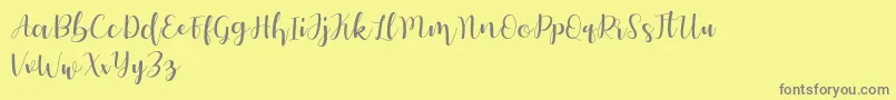 Autery Font – Gray Fonts on Yellow Background