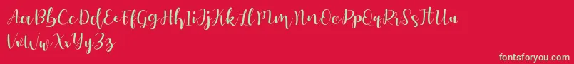 Autery Font – Green Fonts on Red Background