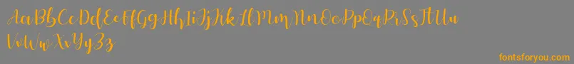 Autery Font – Orange Fonts on Gray Background