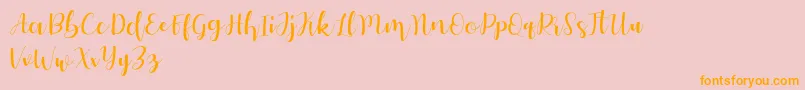 Autery Font – Orange Fonts on Pink Background