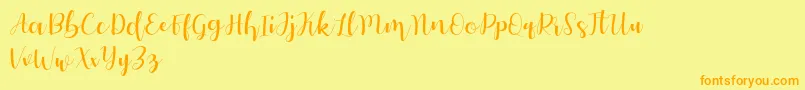 Autery Font – Orange Fonts on Yellow Background