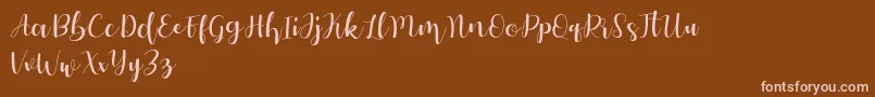 Autery Font – Pink Fonts on Brown Background