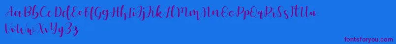 Autery Font – Purple Fonts on Blue Background