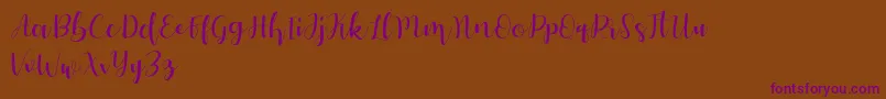 Autery Font – Purple Fonts on Brown Background