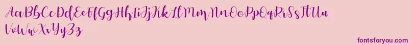 Autery Font – Purple Fonts on Pink Background