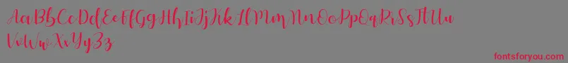 Autery Font – Red Fonts on Gray Background