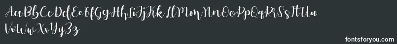Autery Font – White Fonts on Black Background