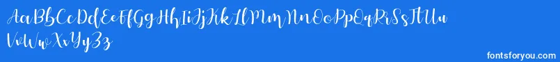 Autery Font – White Fonts on Blue Background