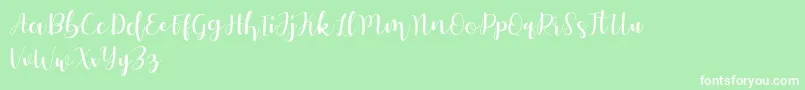 Autery Font – White Fonts on Green Background