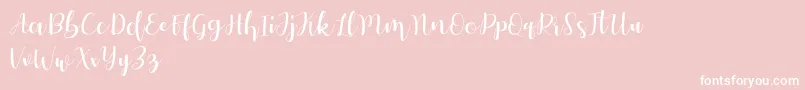 Autery Font – White Fonts on Pink Background