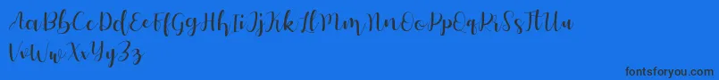 Autery-Schriftart – Schwarze Schriften auf blauem Hintergrund