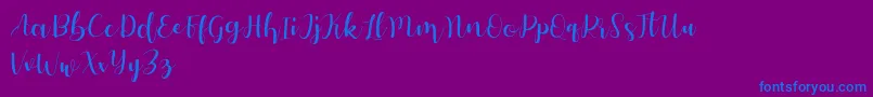 Autery Font – Blue Fonts on Purple Background