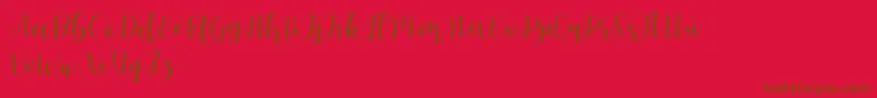fuente Autery – Fuentes Marrones Sobre Fondo Rojo