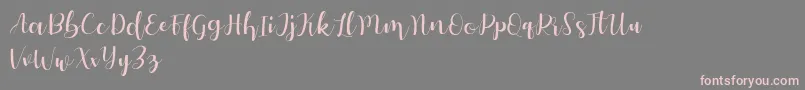 Autery-Schriftart – Rosa Schriften auf grauem Hintergrund