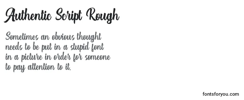 Authentic Script Rough Font