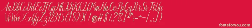 Authentic Font – Green Fonts on Red Background