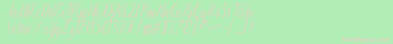 Authentic Font – Pink Fonts on Green Background