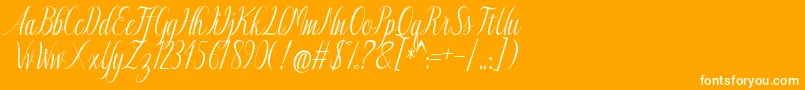 Authentic Font – White Fonts on Orange Background