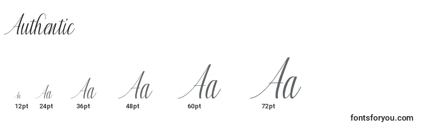 Authentic Font Sizes
