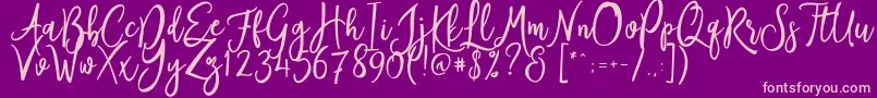 Author DF Font – Pink Fonts on Purple Background