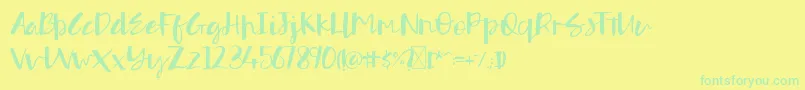 Подробнее о шрифте Authorfun Шрифт Authorfun – зелёные шрифты на жёлтом фоне