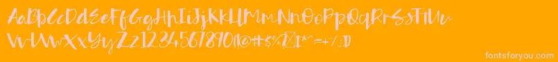 Подробнее о шрифте Authorfun Шрифт Authorfun – розовые шрифты на оранжевом фоне