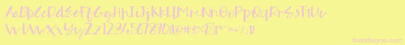 En savoir plus sur la police Authorfun Police Authorfun – polices roses sur fond jaune