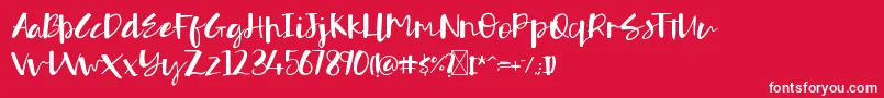 Authorfun Font – White Fonts on Red Background