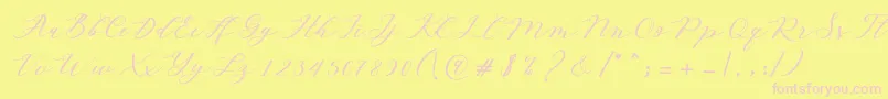 fuente Autines Script – Fuentes Rosadas Sobre Fondo Amarillo