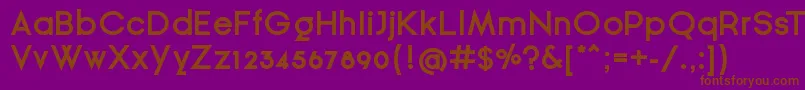 GinРІraSansBold Font – Brown Fonts on Purple Background