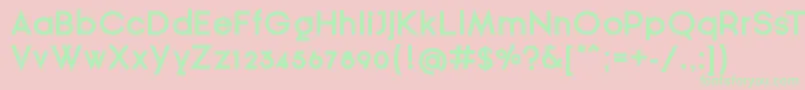 GinРІraSansBold Font – Green Fonts on Pink Background