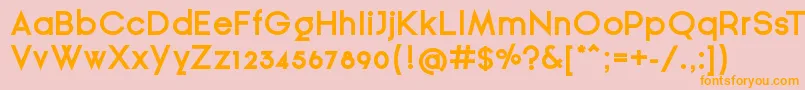 GinРІraSansBold Font – Orange Fonts on Pink Background