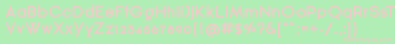 GinРІraSansBold Font – Pink Fonts on Green Background