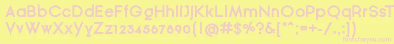 GinРІraSansBold Font – Pink Fonts on Yellow Background