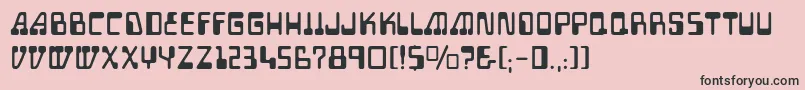 Auto Mission Font – Black Fonts on Pink Background