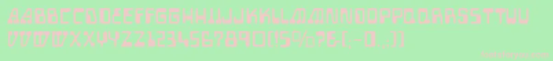 Auto Mission Font – Pink Fonts on Green Background