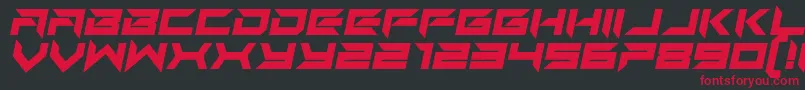 Auto Mode Italic Font – Red Fonts on Black Background