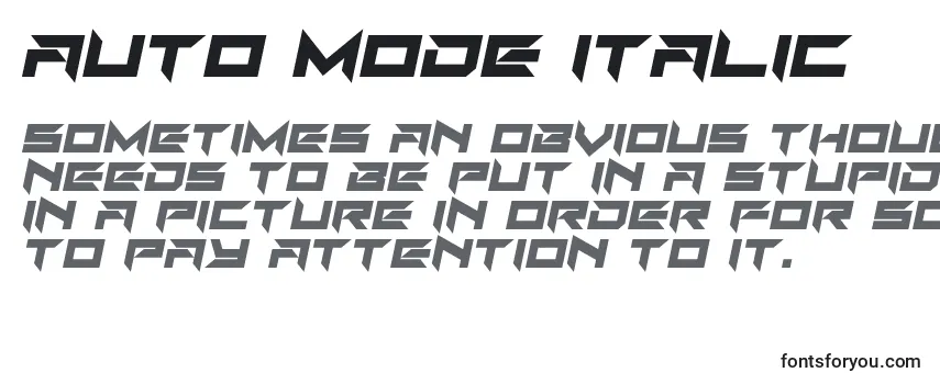 Auto Mode Italic Font