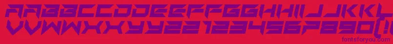 Auto Mode Italic Font – Purple Fonts on Red Background