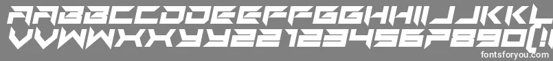 Auto Mode Italic Font – White Fonts on Gray Background