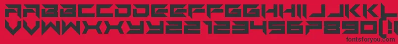 Auto Mode Font – Black Fonts on Red Background