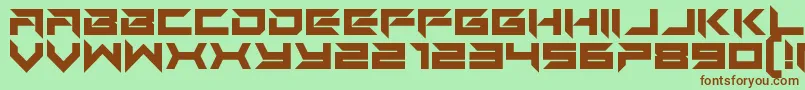 Auto Mode Font – Brown Fonts on Green Background