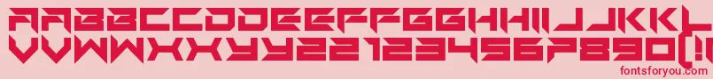 Auto Mode Font – Red Fonts on Pink Background