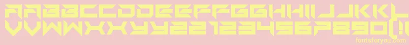 Auto Mode Font – Yellow Fonts on Pink Background