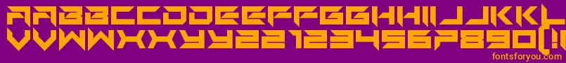 Auto Mode Font – Orange Fonts on Purple Background