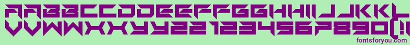 Auto Mode Font – Purple Fonts on Green Background