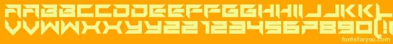 Auto Mode Font – Yellow Fonts on Orange Background