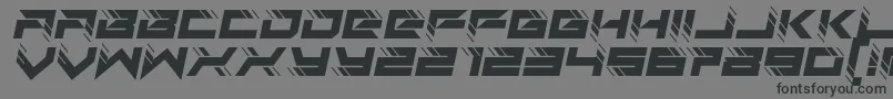 auto techno italic Font – Black Fonts on Gray Background