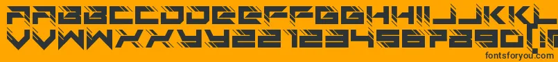 auto techno Font – Black Fonts on Orange Background